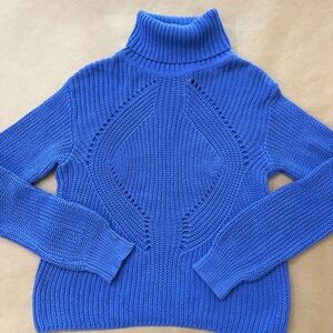 Sag Harbor Vibrant Blue Cowl Neck Sweater
